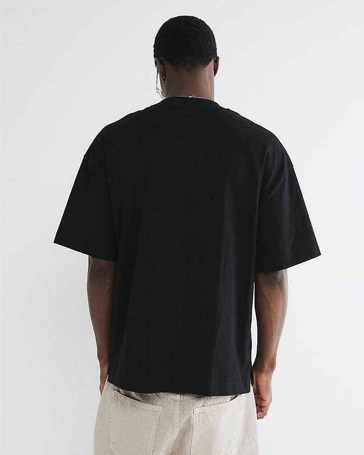 black oversized fit short sleeve t shirt in 2024 oversized fits, workout shorts, sleeves